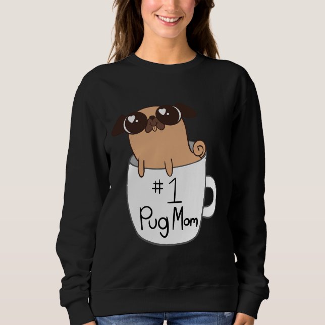Moletom T-Shirt Clássico 1 Pug Mãe 692 (Frente)