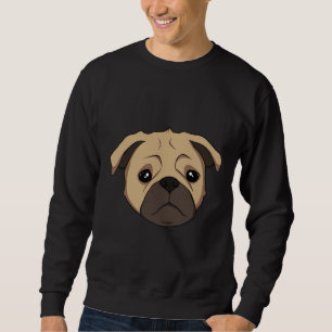 Moletom T-Shirt Clássico Com Cara De Pug Cuta 570