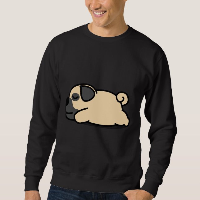 Moletom T-Shirt Clássico com preguiça engraçada 346 (Frente)