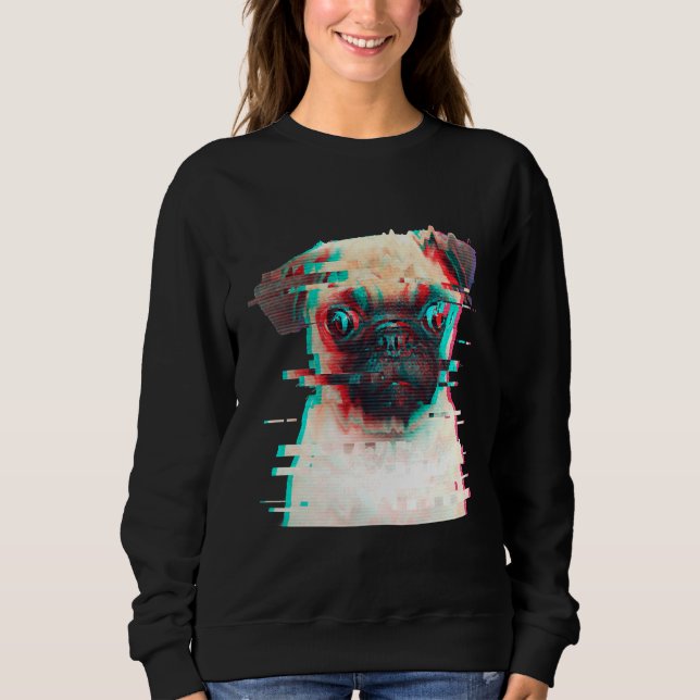 Moletom T-Shirt Clássico CRAZY PUG 841 (Frente)