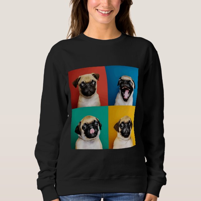 Moletom T-Shirt Clássico Cute Pug Puppy 690 (Frente)