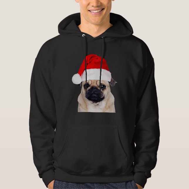 Moletom T-Shirt Clássico de PUG CHRISTMAS 971 (Frente)