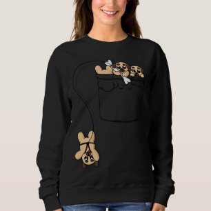 Moletom T-Shirt Clássico Pugs Pocket Cute