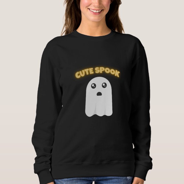Moletom T-Shirt Cute Spook | Minimalist Kawaii Ghost Hallo (Frente)