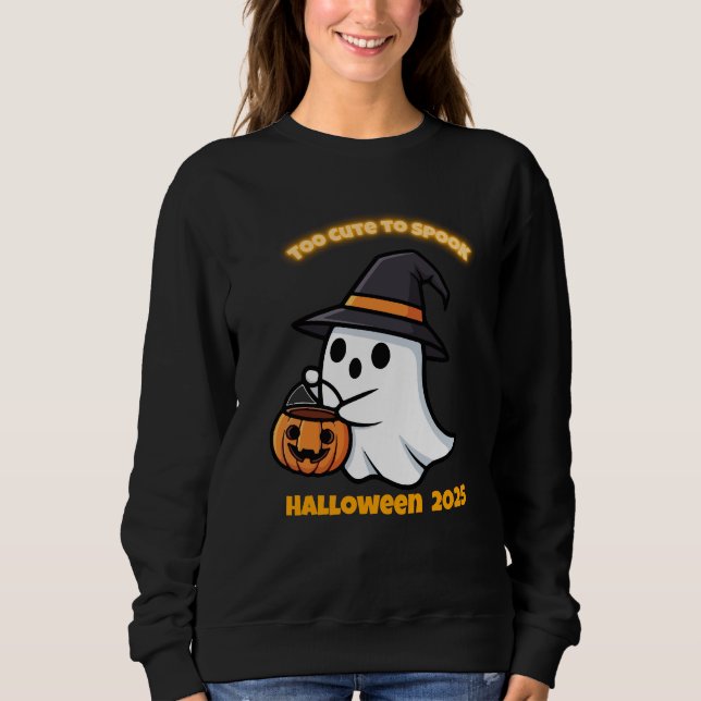 Moletom T-Shirt Cute Spook | Minimalist Kawaii Ghost Hallo (Frente)