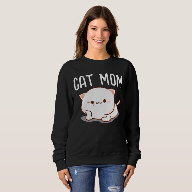 MOLETOM T-SHIRT DA MOM CAT (Frente Completa)