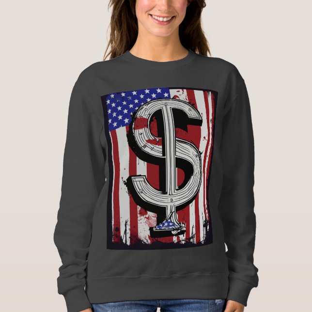 Moletom T-Shirt das Meninas Americanas - Visto Na moda e P (Frente)