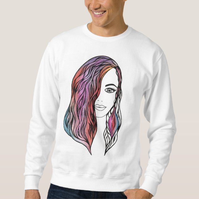 Moletom T-shirt de homens bonitos com uma fotografia (Frente)