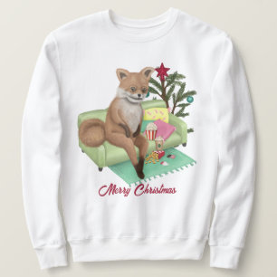 Moletom T-Shirt de Natal De Pau Taxidermy Fox
