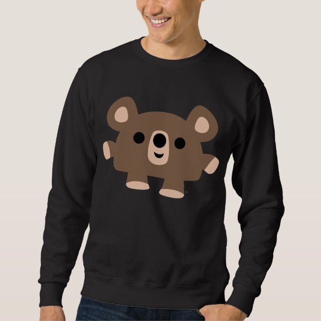 Moletom T-shirt de Urso Curto de Cartoon Bonito (Frente)