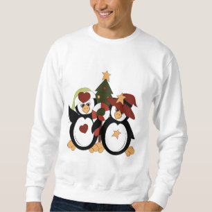 Moletom T-shirt dos homens do feriado do pinguim do Natal