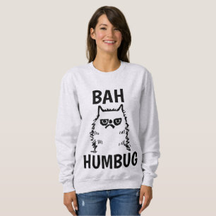 Moletom T-shirt engraçados do CAT do Natal, mal-humorados