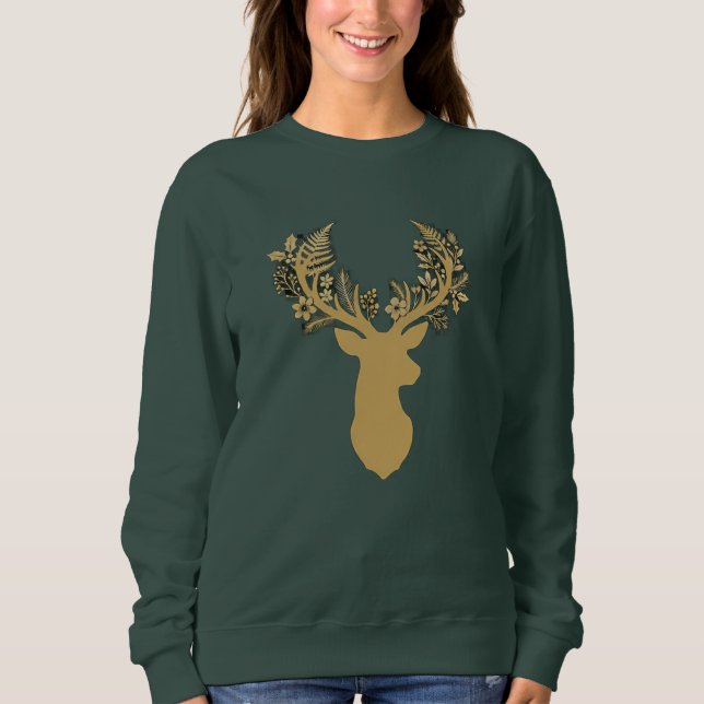 Moletom T-Shirt Floral Antlers (Frente)