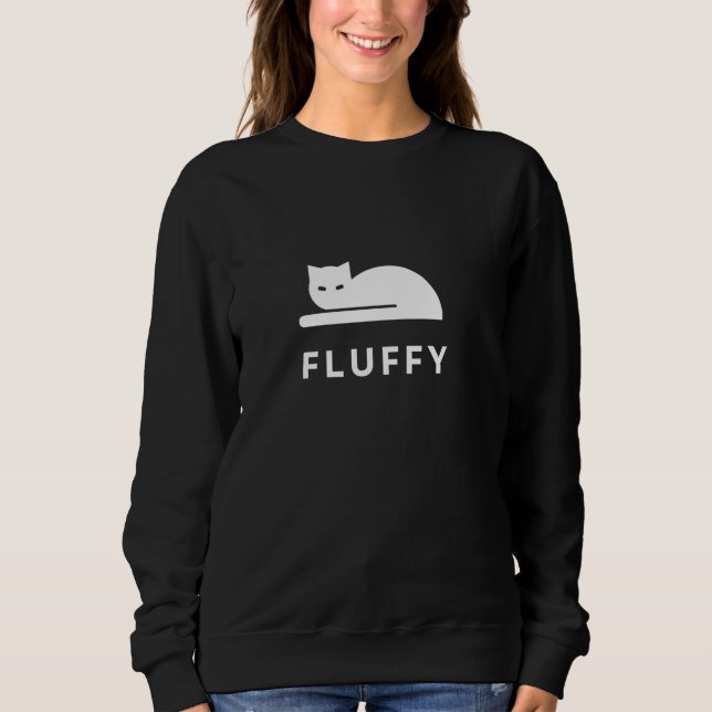 Moletom T-Shirt Fluffy Cat | Design Engraçado (Frente)