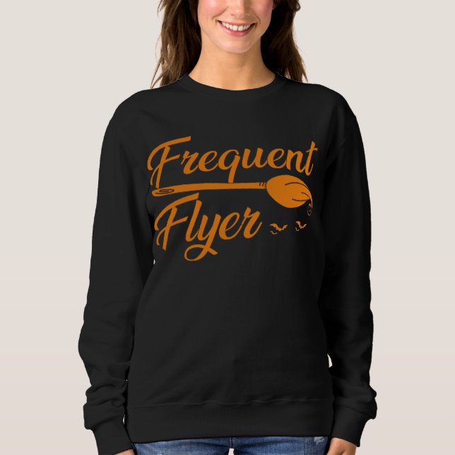 Moletom T-Shirt Frequent Flyer Witch Halloween (Frente)
