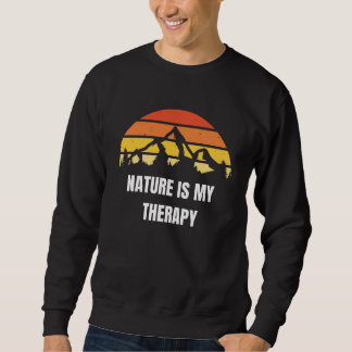 Moletom T-shirt manches longues Nature is my therapy 