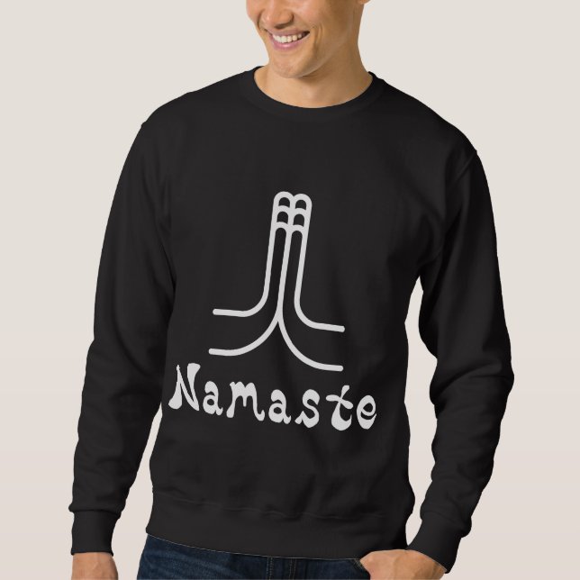 Moletom T-shirt preto de Namaste (Frente)