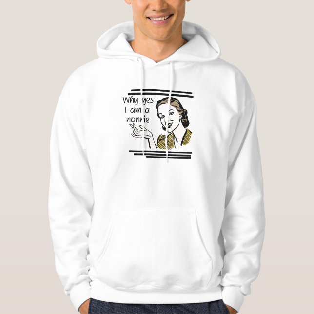 Moletom T-shirt retros e presentes de Nonnie (Frente)