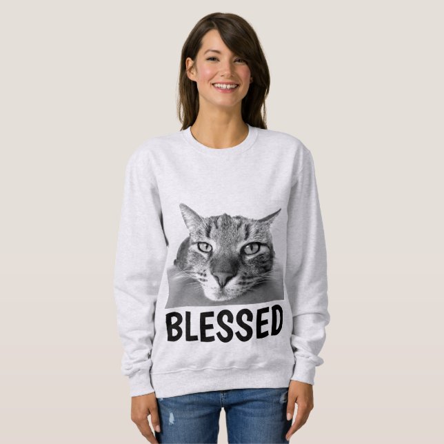 Moletom T-shirts CAT cristãs, BESSED (Frente Completa)
