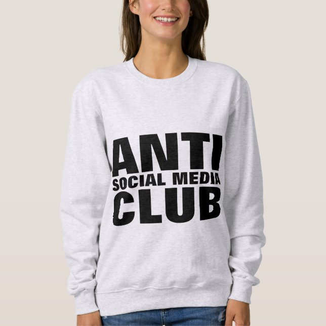 MOLETOM T-SHIRTS DE CLUB DE MÍDIA ANTISOCIAL (Frente)