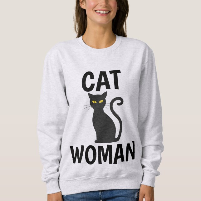 Moletom T-shirts de gatos engraçadas para a MULHER CAT (Frente)