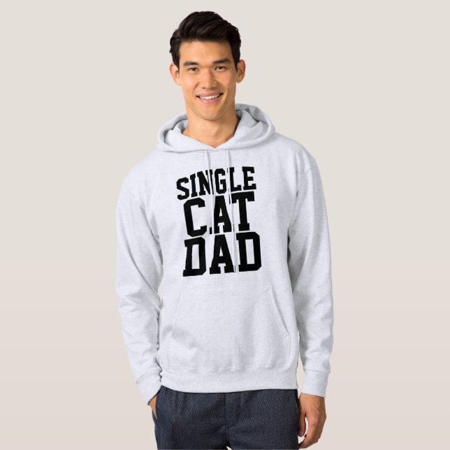 Moletom T-shirts e PAIS de solteiro CAT (Frente Completa)
