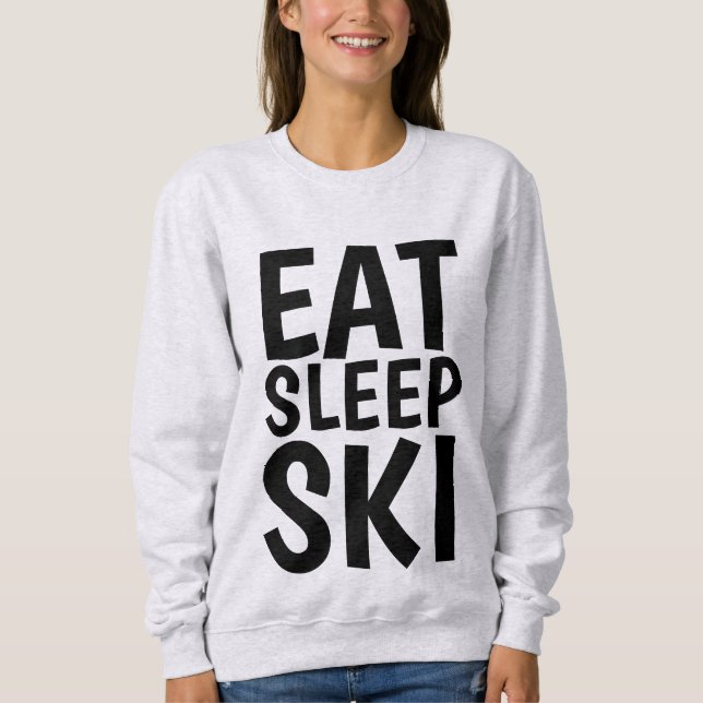 Moletom T-shirts ESQUILARES DE NEVE, COMER SKI DE SONO (Frente)