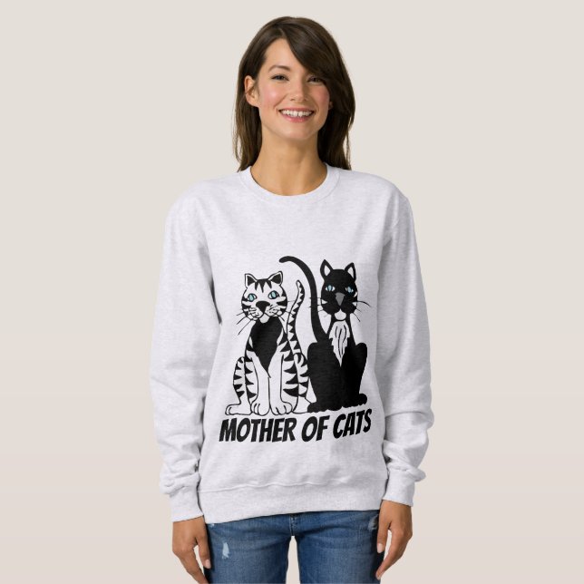Moletom T-shirts MOM (MÃE DE GATOS) (Frente Completa)