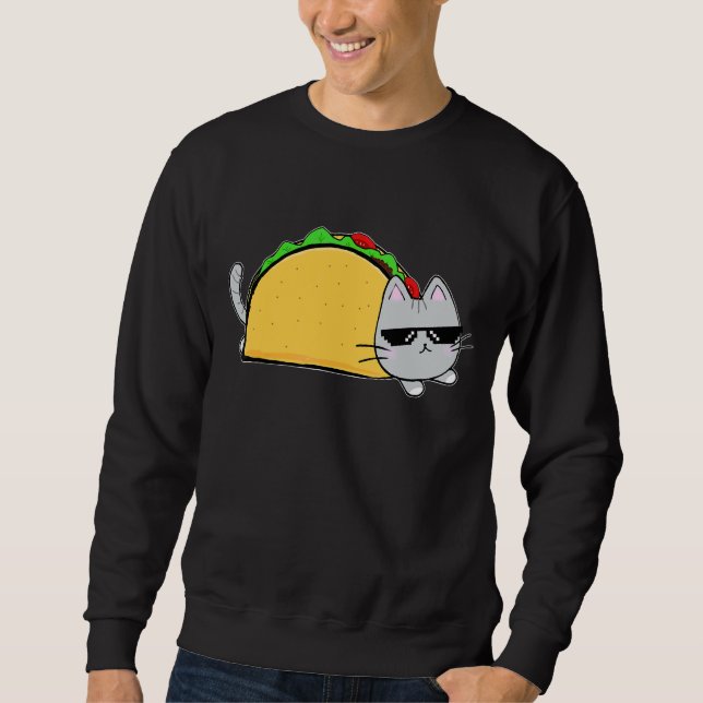 Moletom Taco Cat Comida Mexicana Homens Jovens Homens Jove (Frente)
