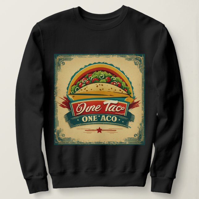 Moletom Taco Sweatshirt divertida para amantes Comidas (Frente do Design)