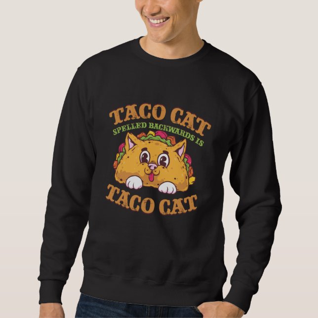 Moletom Tacocat Spelled Backwards Mexico Food Cat Meme Mex (Frente)