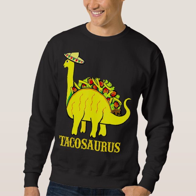 Moletom Tacosaurus Cinco De Mayo Taco Dinossaur Tee (Frente)