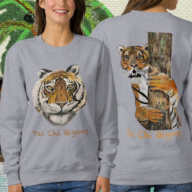 Moletom Tai Chi Qigong Tiger - Camisola para mulheres (Criador carregado)