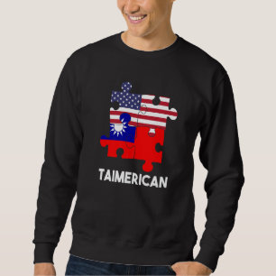 Moletom Taiwan Bandeira de Taiwan Orgulhoso América Puzzle