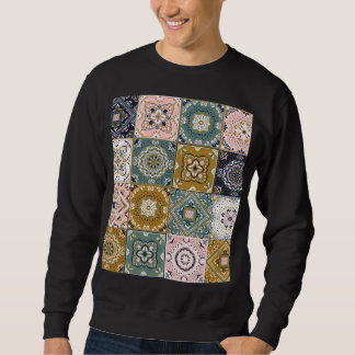 Moletom Talavera Indian: Patchwork, Ethnic Mosaic.