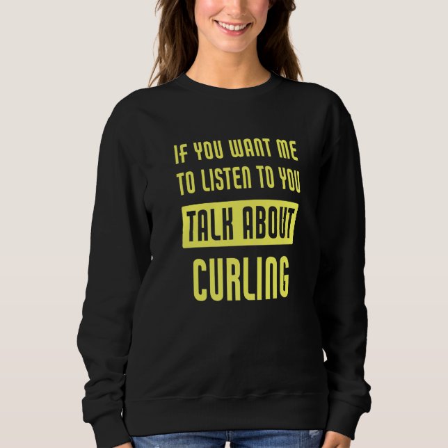 Moletom Talk About Curling  Curler (Frente)