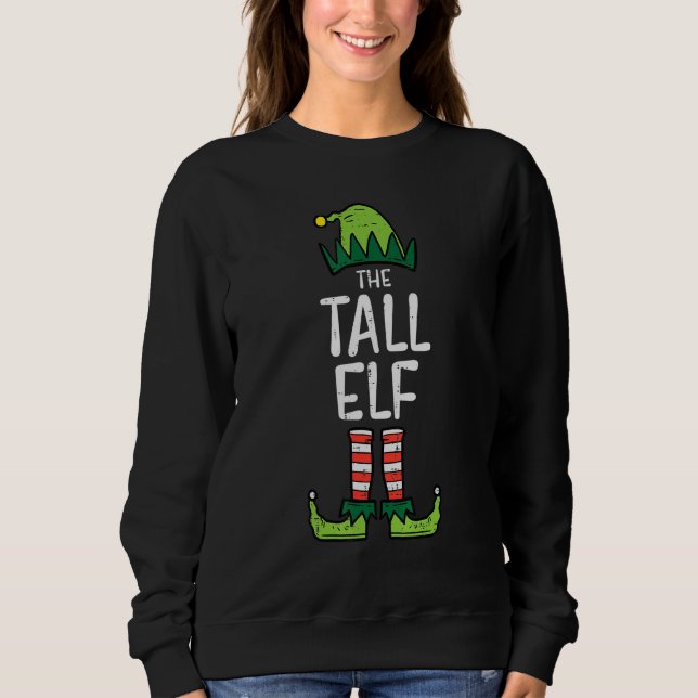Moletom Tall Elf Xmas Matching Christmas For Family Men Wo (Frente)