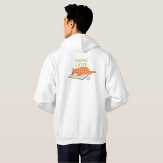 Moletom Talvez Mais Tarde Gato Laranja Humor de Mesa