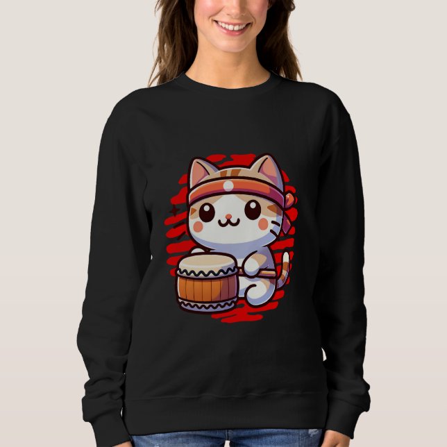 Moletom Tambor de Taiko Japonês Tradicional (Frente)