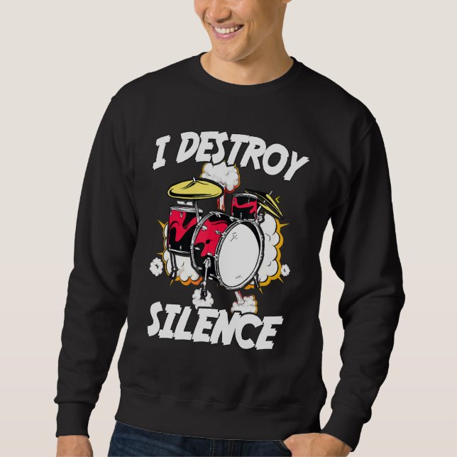 Moletom Tambores - Eu Destruo Silêncio - Drummer - Banda - (Frente)