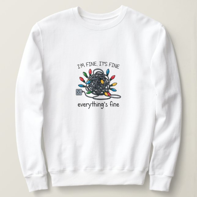 Moletom Tangled Up Christmas Lights Card (Frente do Design)