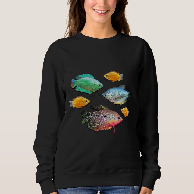 Moletom Tanque de Peixes de Pérola Gourami (Frente)