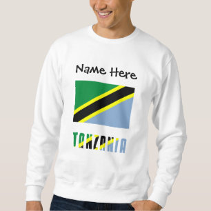 Moletom Tanzânia Bandeira Tanzaniana Preta Personalização