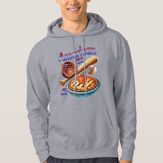 Moletom Tão Americano como Beisebol e Torta de Maçã  (Frente)