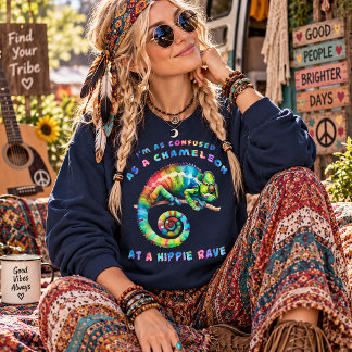 Moletom Tão Confuso quanto um Camaleão em uma Festa Hippie