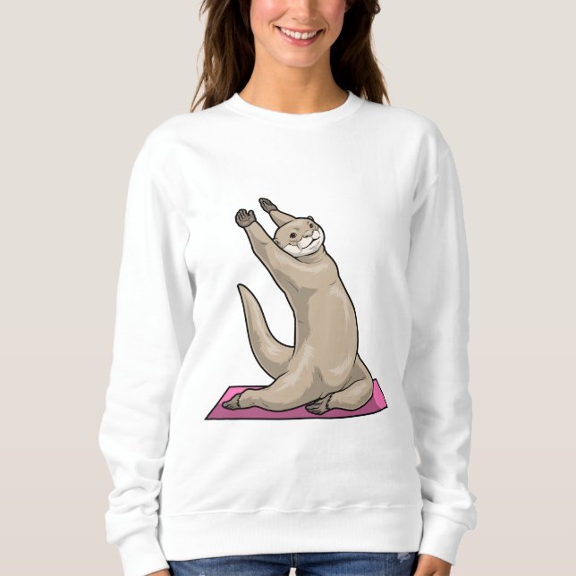 Moletom Tapete de Yoga Yoga da Lontra (Frente)