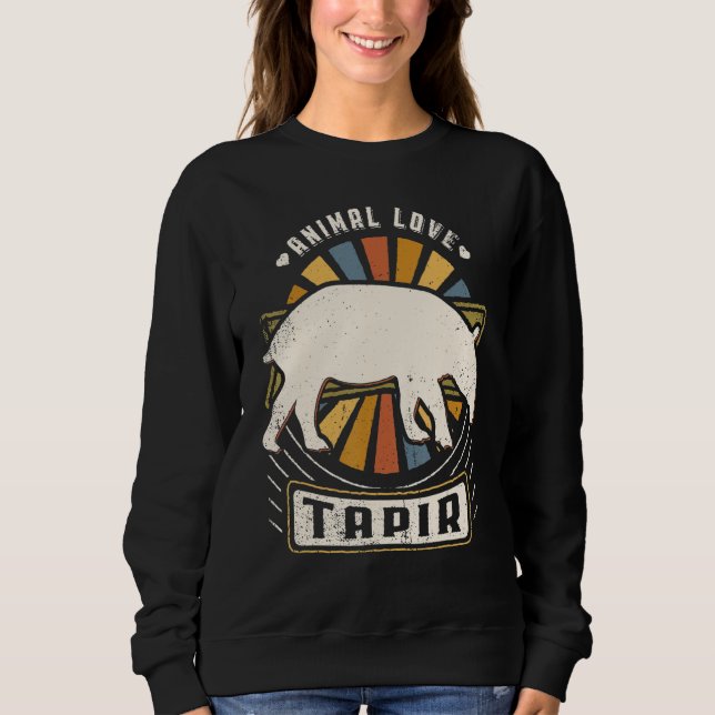 Moletom Tapiro Vintage Clássico Animal Retro (Frente)