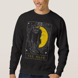 Moletom Tarot Card Crescent Moon And Cat Graphic