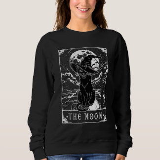 Moletom Tarot Card Crescent Moon E Black Cat Witat Hat