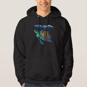 Moletom Tartaruga Aquarela Mar Oceano Subaquático Azul Cog